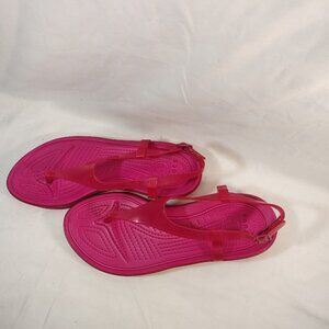 Crocs Really Sexi T-Strap Hot Pink Sandals